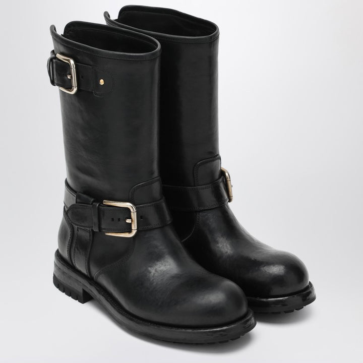 Dolce & Gabbana leather boots with buckles
