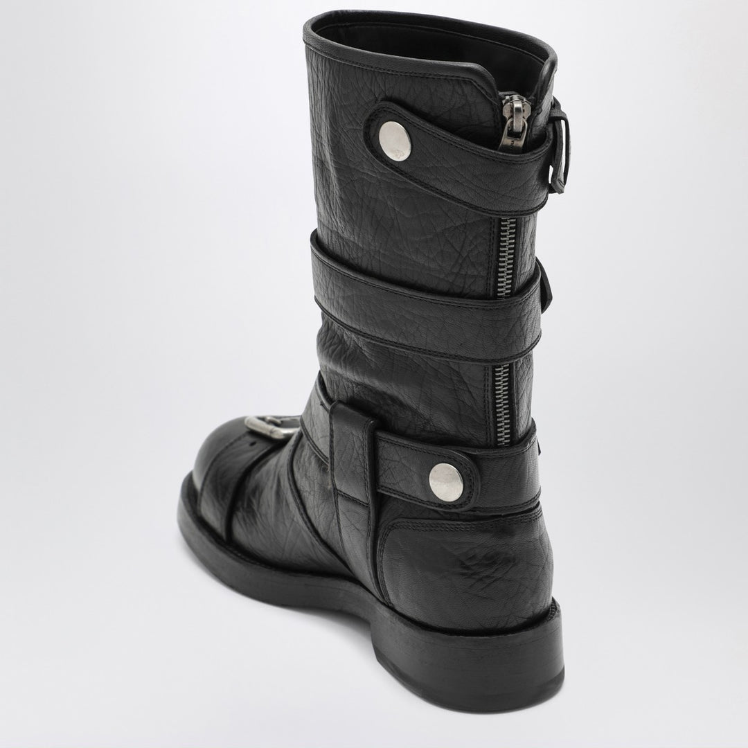 Dolce & Gabbana leather boots with straps