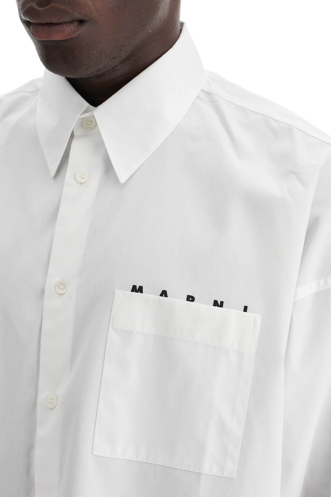 Marni boxy shirt with pocket detail