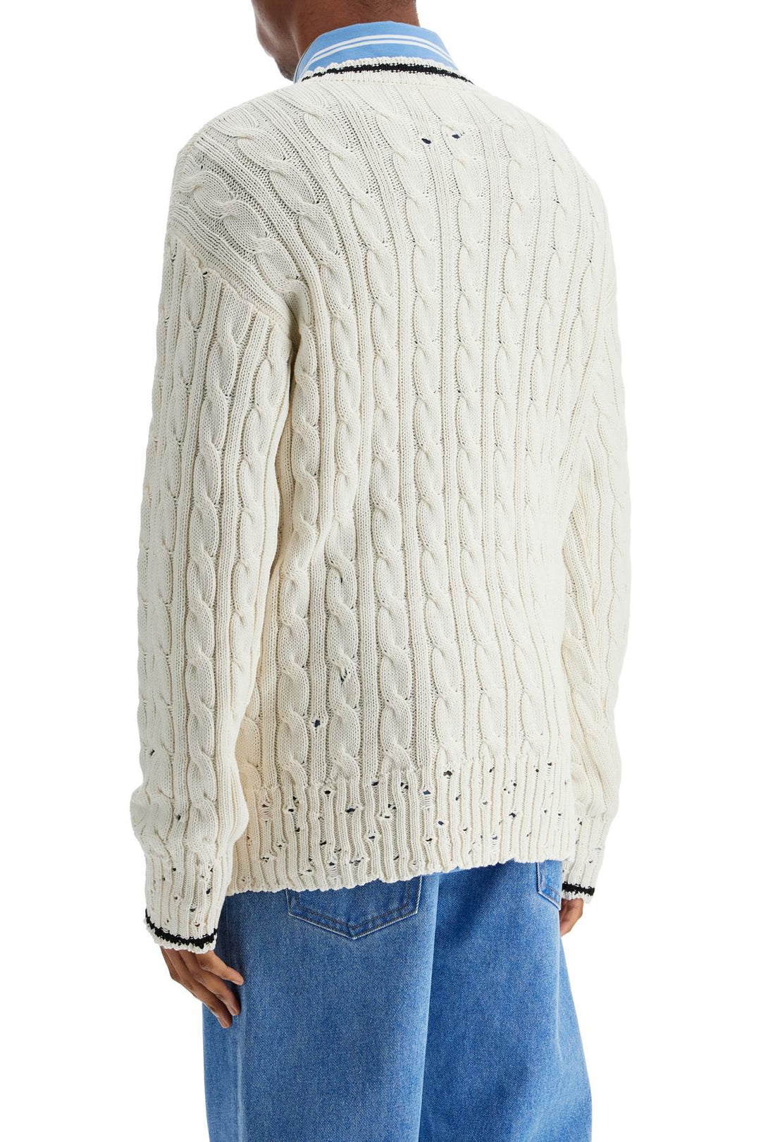 Marni cable knit v-neck sweater