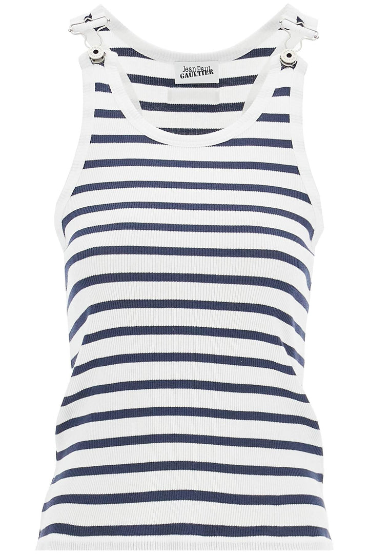 JEAN PAUL GAULTIER striped sailor tank top