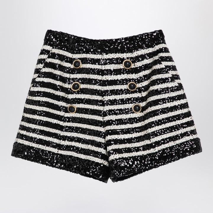 Balmain sequined striped shorts