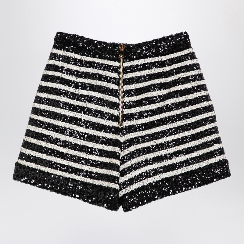 Balmain sequined striped shorts