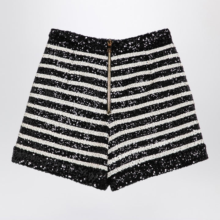Balmain sequined striped shorts