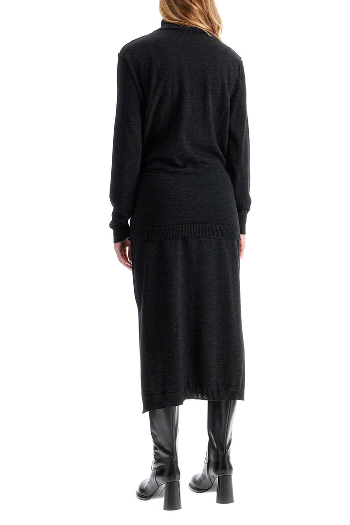 Lemaire midi knit trompe l'œil dress