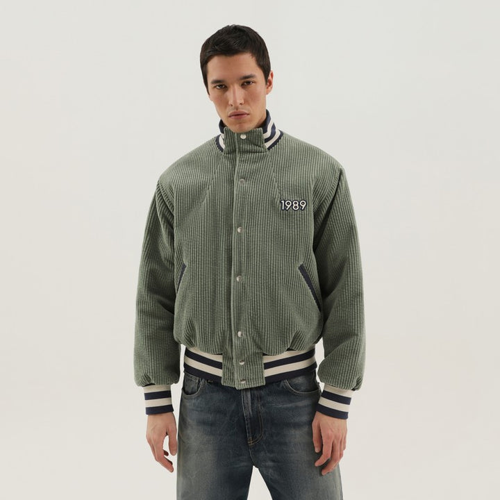 1989 STUDIO corduroy varsity jacket
