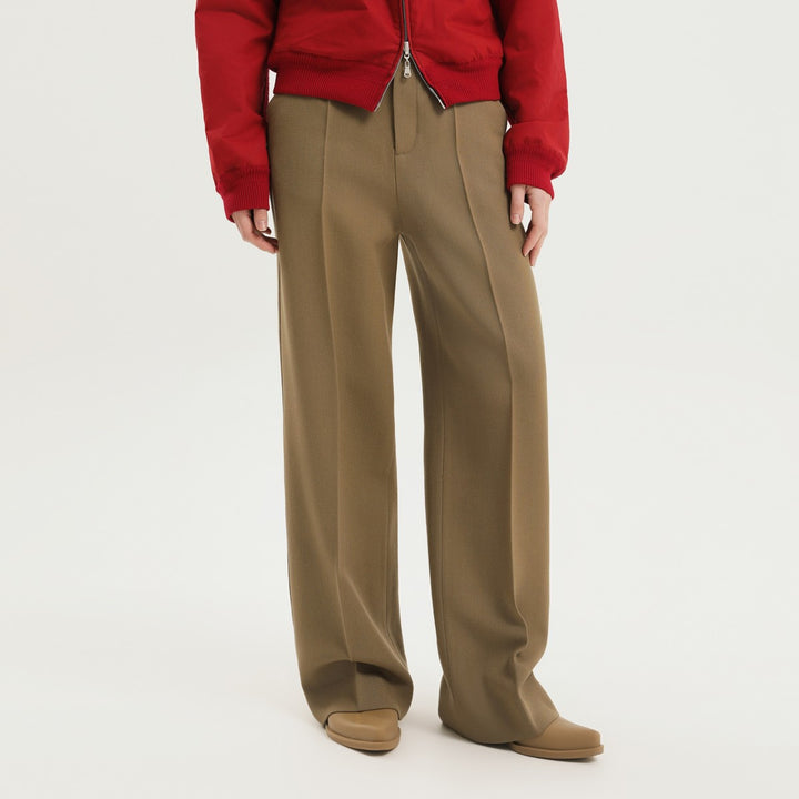 1989 STUDIO straight leg wool pants