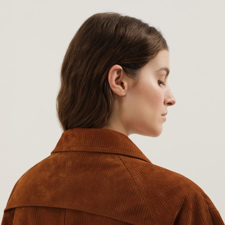 1989 STUDIO corduroy leather Mackintosh coat
