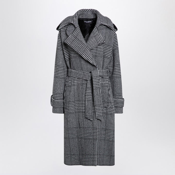 Dolce & Gabbana Houndstooth wool checked coat