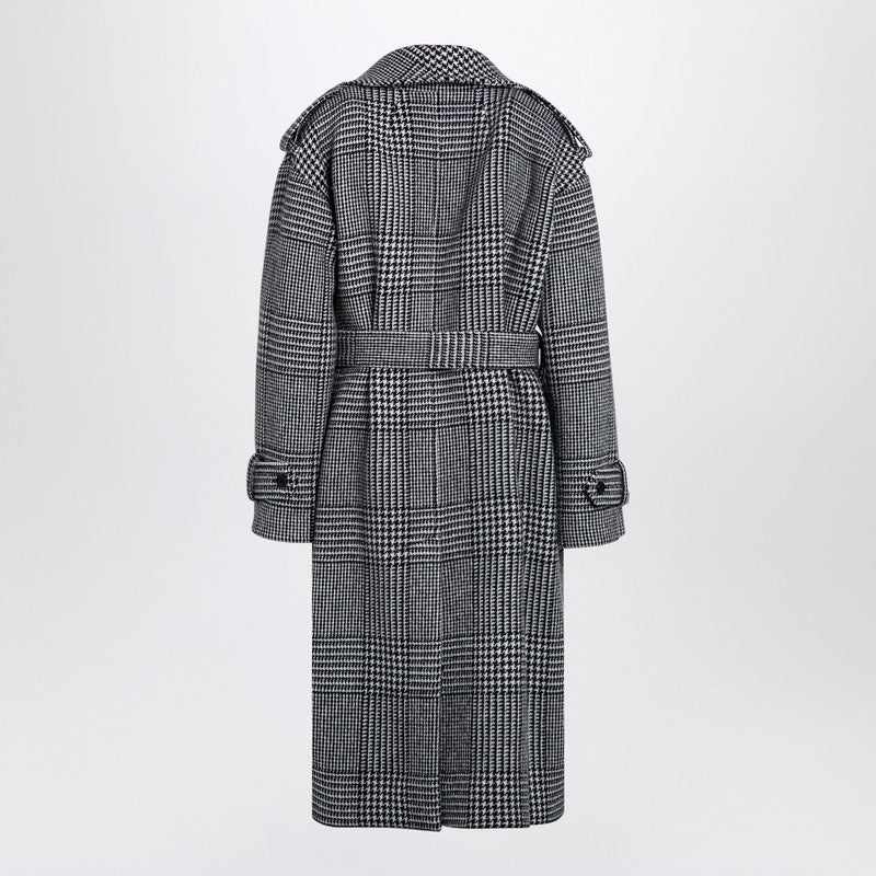 Dolce & Gabbana Houndstooth wool checked coat