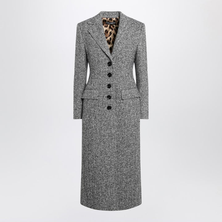 Dolce & Gabbana wool chevron coat
