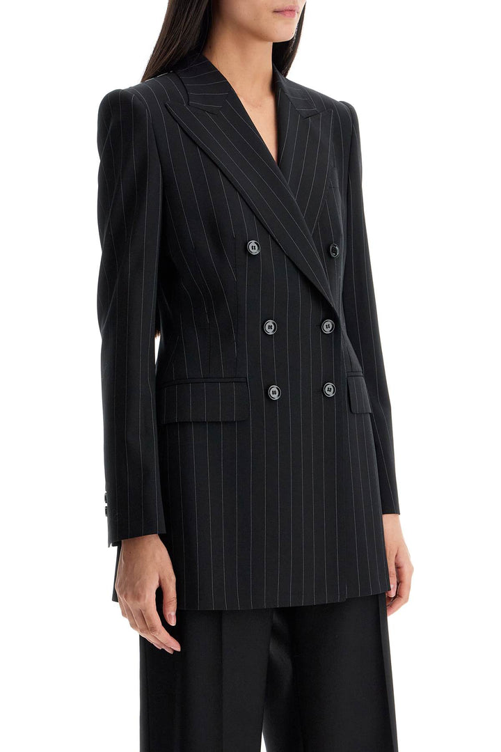 Dolce & Gabbana double-breasted pinstriped blazer