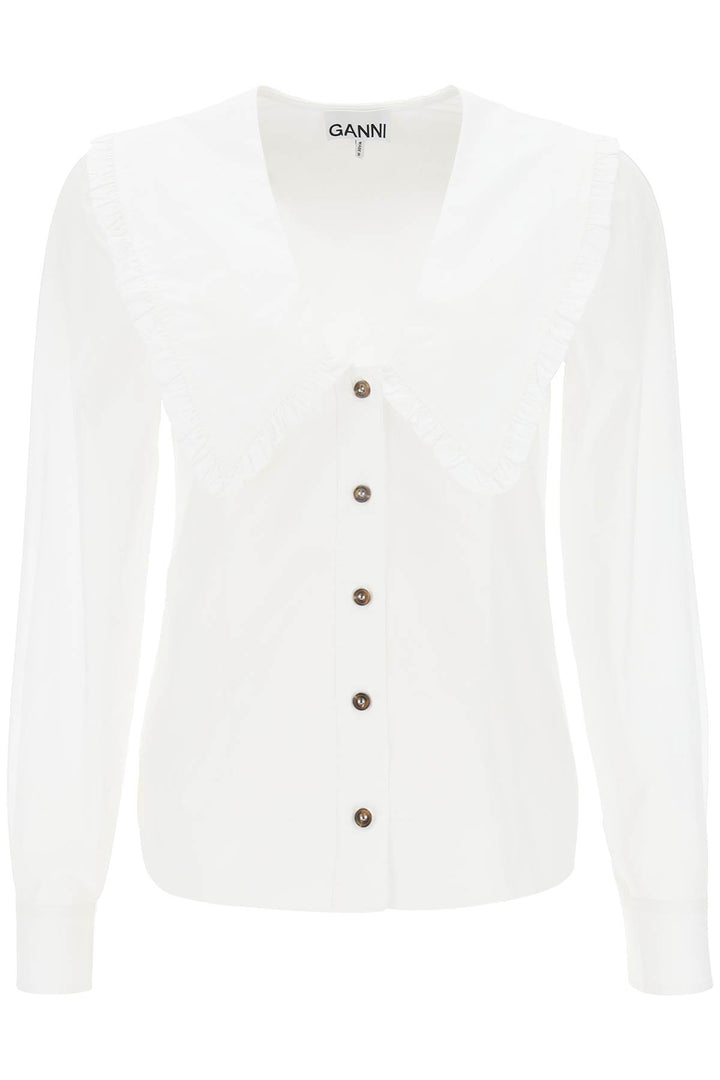 Ganni maxi collar shirt