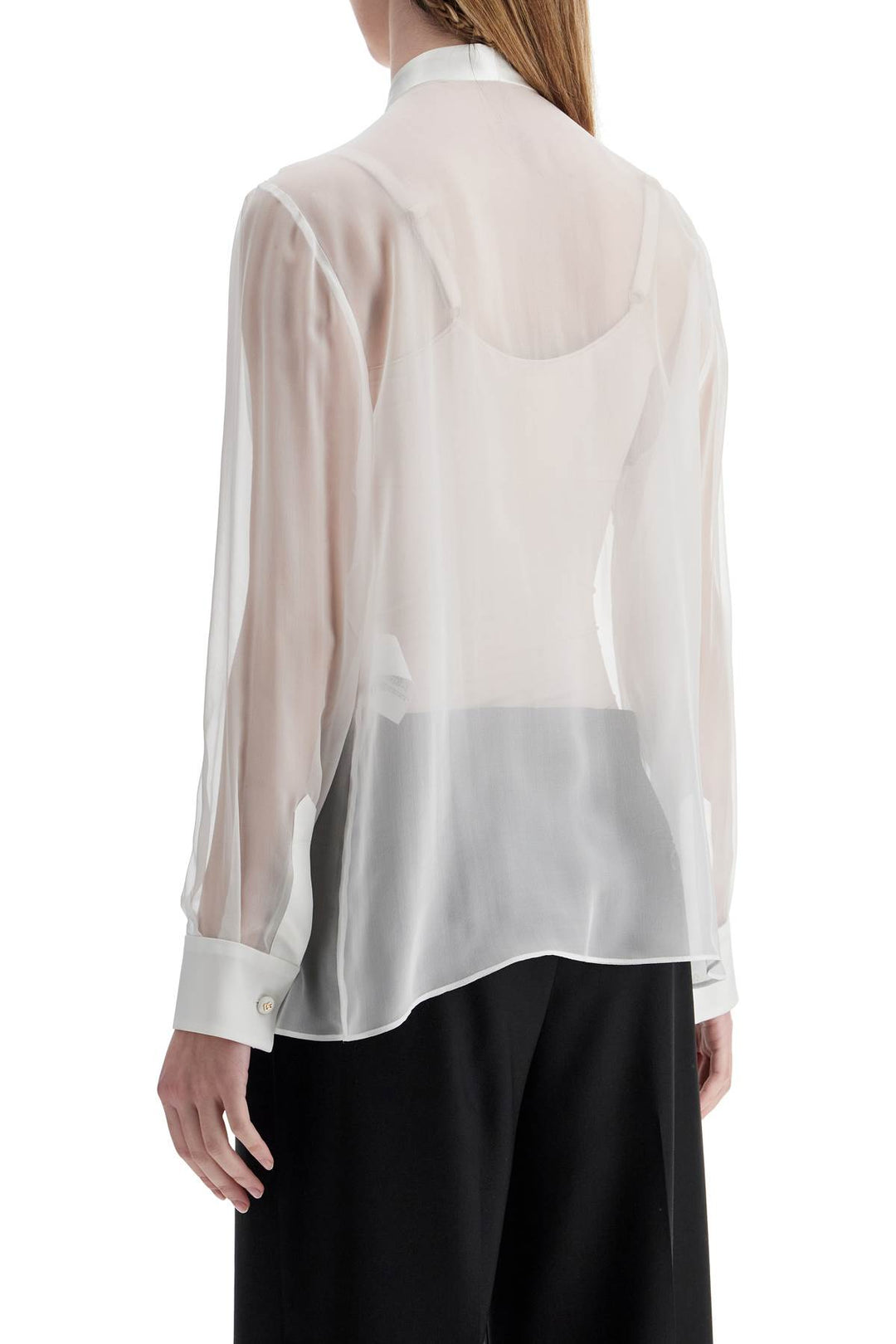 Dolce & Gabbana silk shirt with mandarin collar