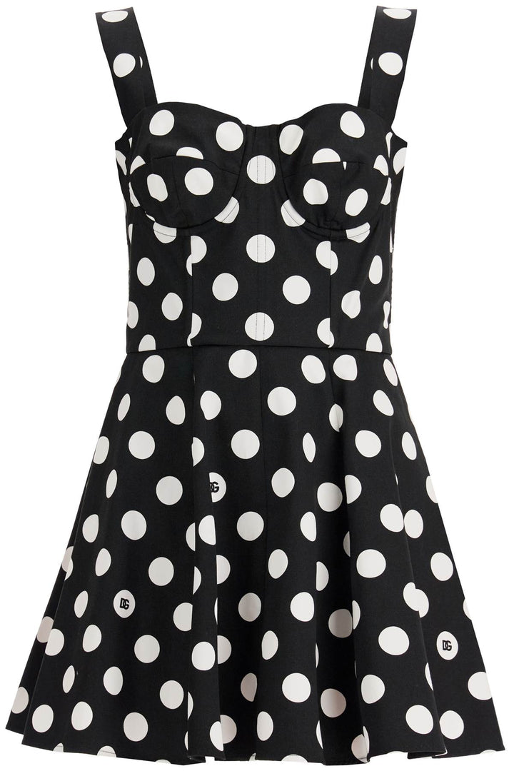 Dolce & Gabbana polka dot print strapless mini dress