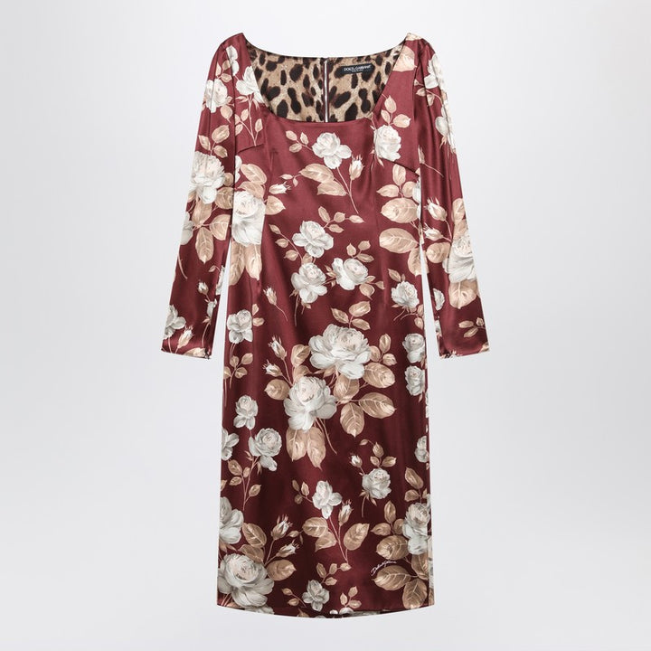 Dolce & Gabbana floral print satin dress