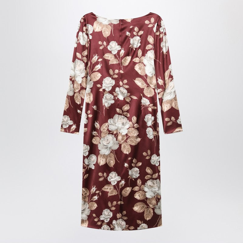 Dolce & Gabbana floral print satin dress