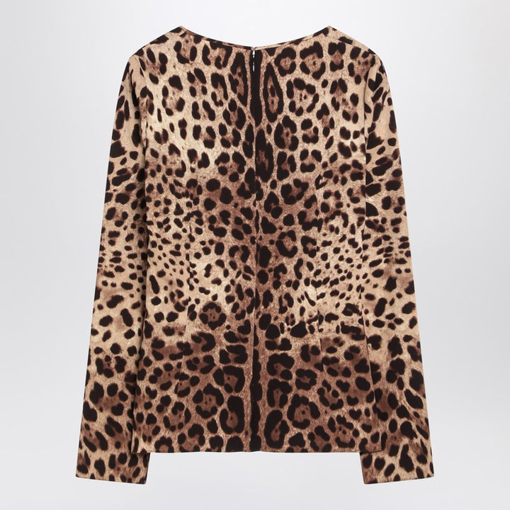 Dolce & Gabbana Silk blend leopard print T-shirt