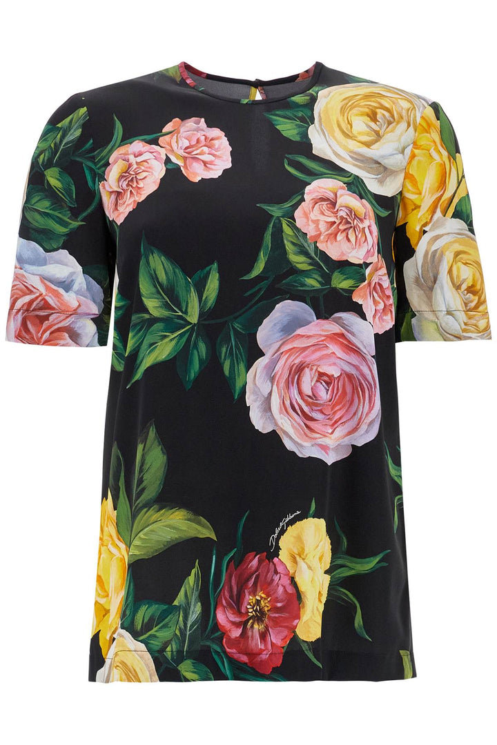 Dolce & Gabbana silk floral t-shirt