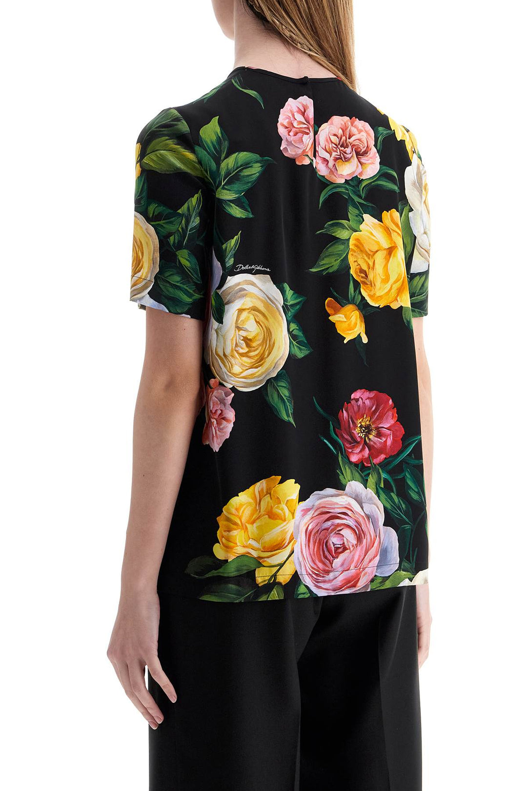 Dolce & Gabbana silk floral t-shirt