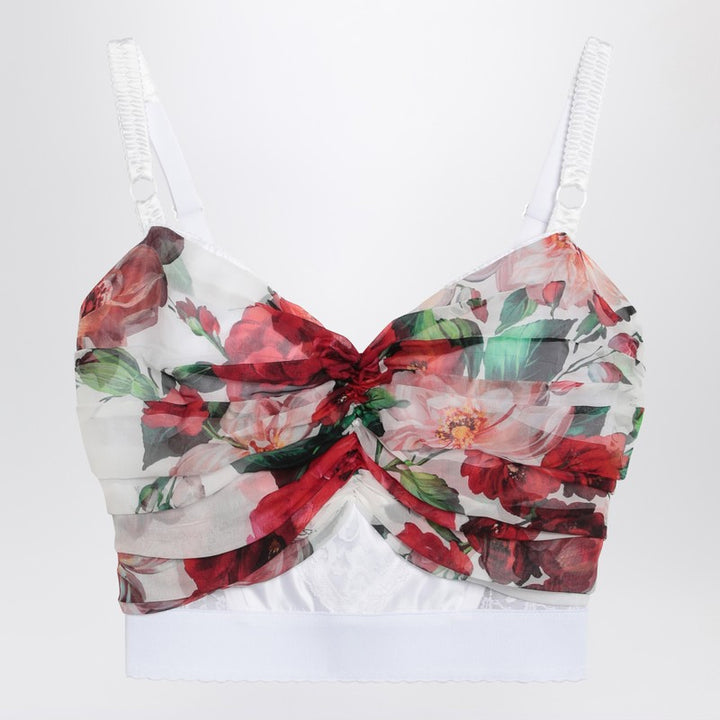 Dolce & Gabbana Rose print Bustier top