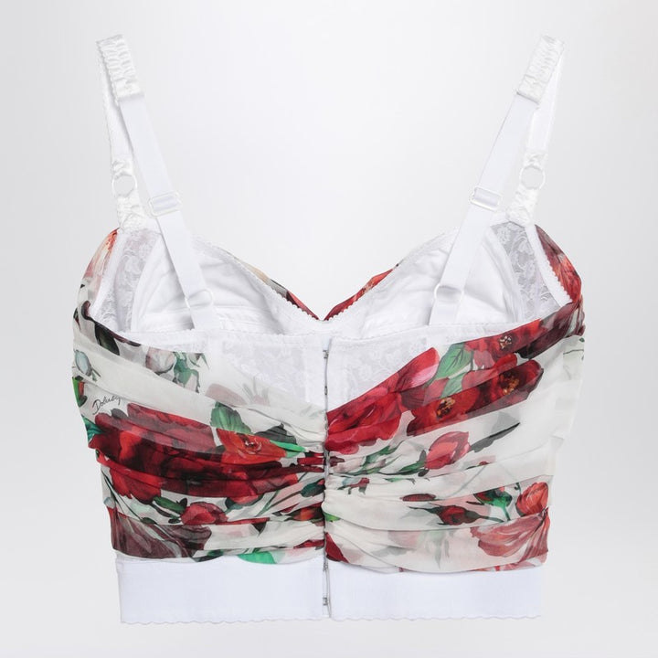 Dolce & Gabbana Rose print Bustier top