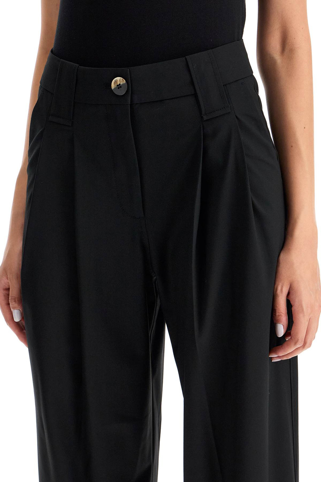 Ganni double pleat trousers