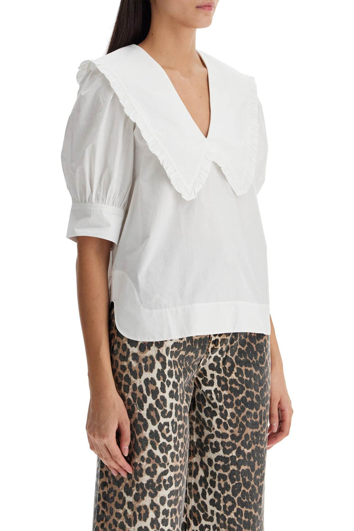 Ganni blouse with exaggerated collar