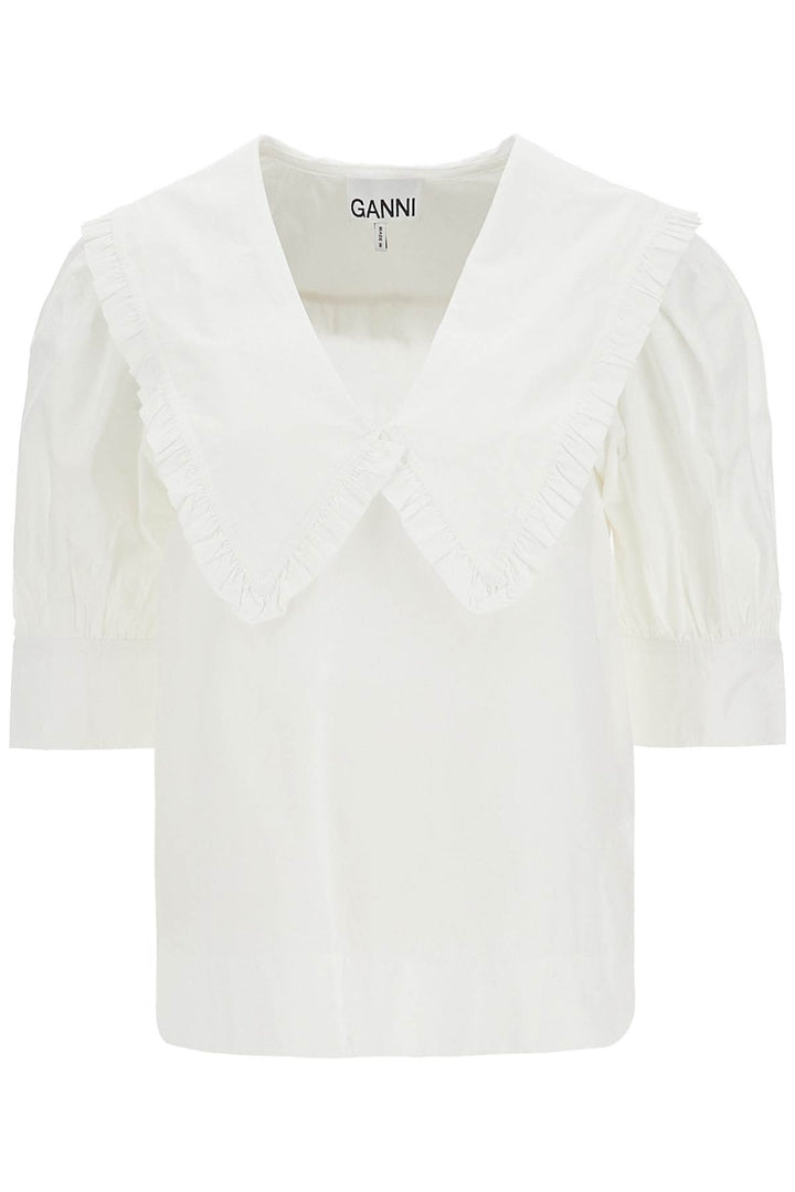 Ganni blouse with exaggerated collar