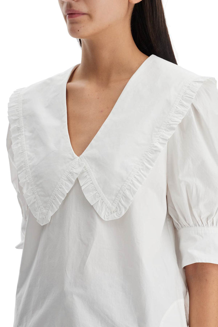 Ganni blouse with exaggerated collar