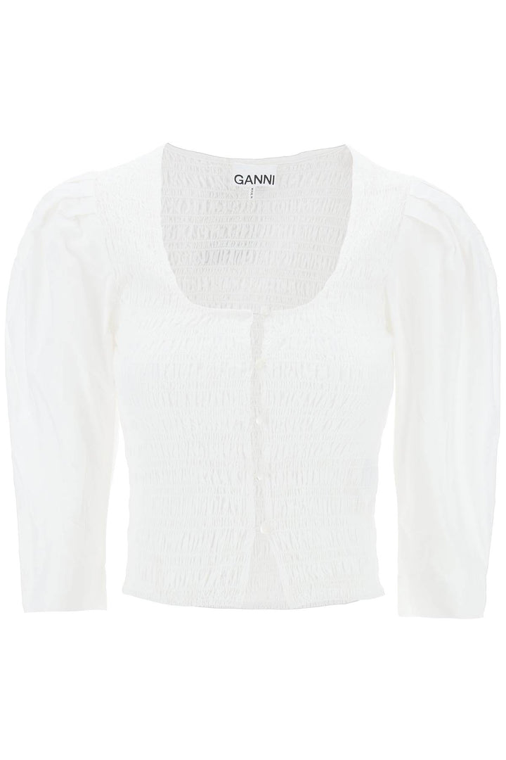 Ganni "poplin smock blouse