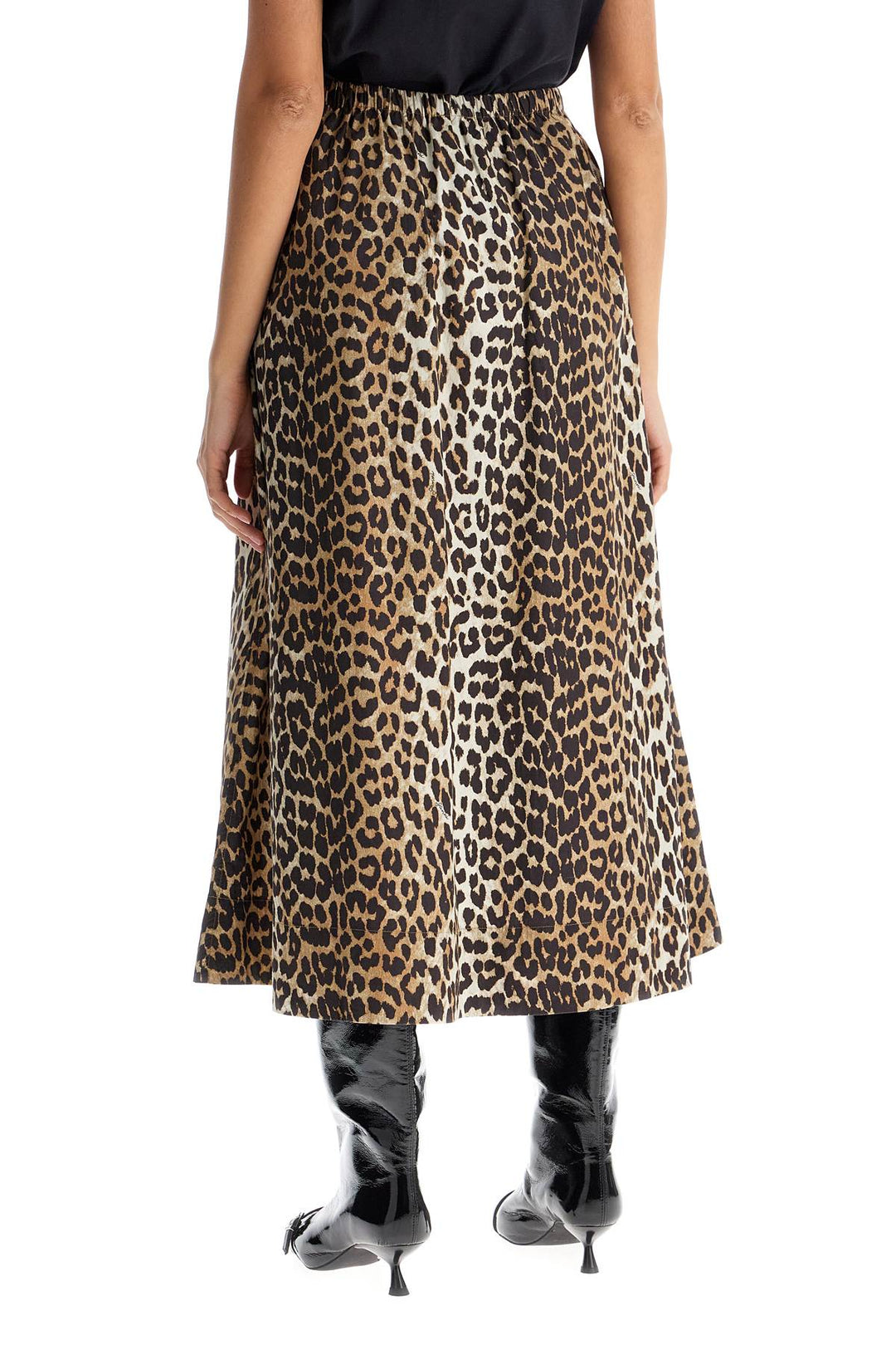 Ganni Leopard Print Maxi Skirt