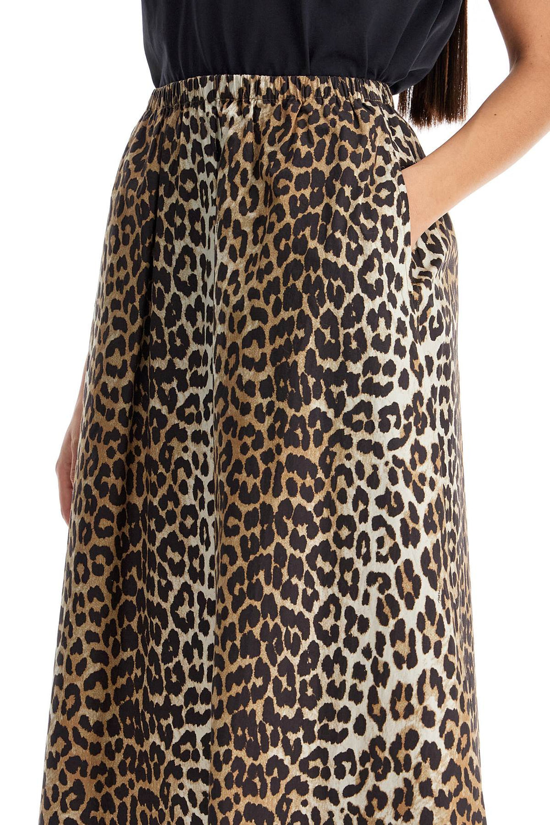 Ganni Leopard Print Maxi Skirt