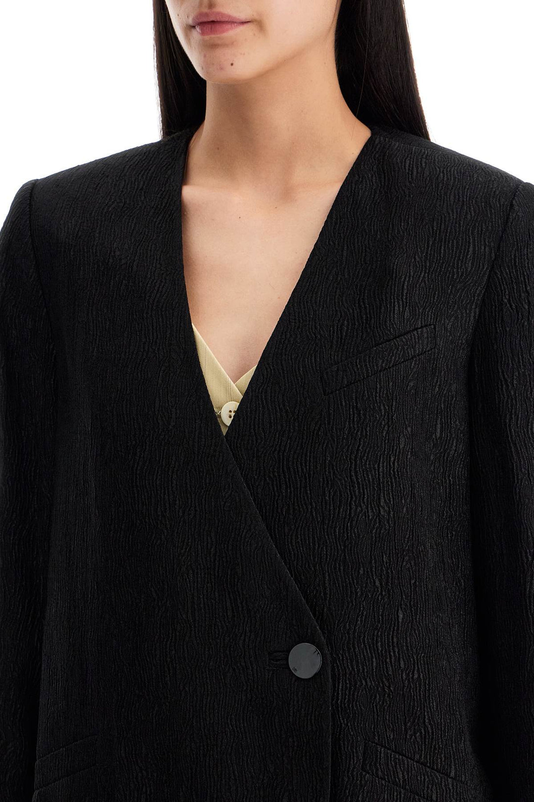 Ganni crepe stretch blazer