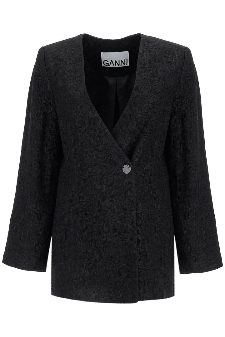 Ganni crepe stretch blazer