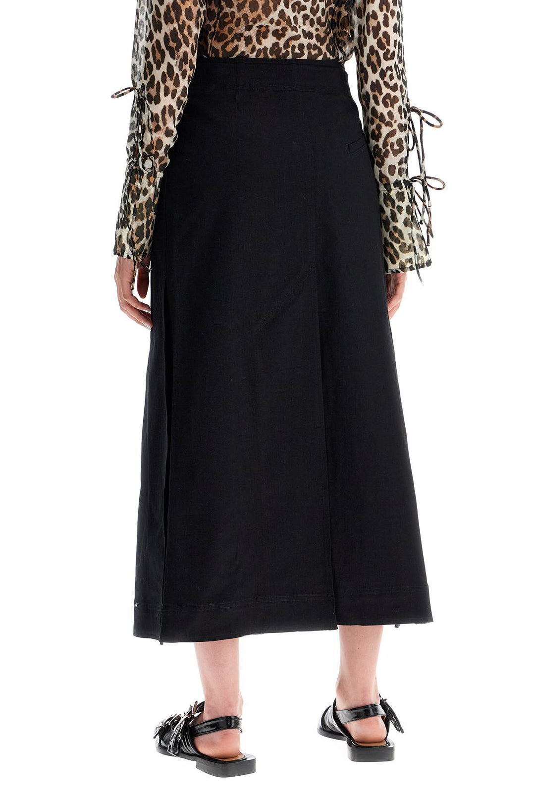 Ganni long wrap skirt