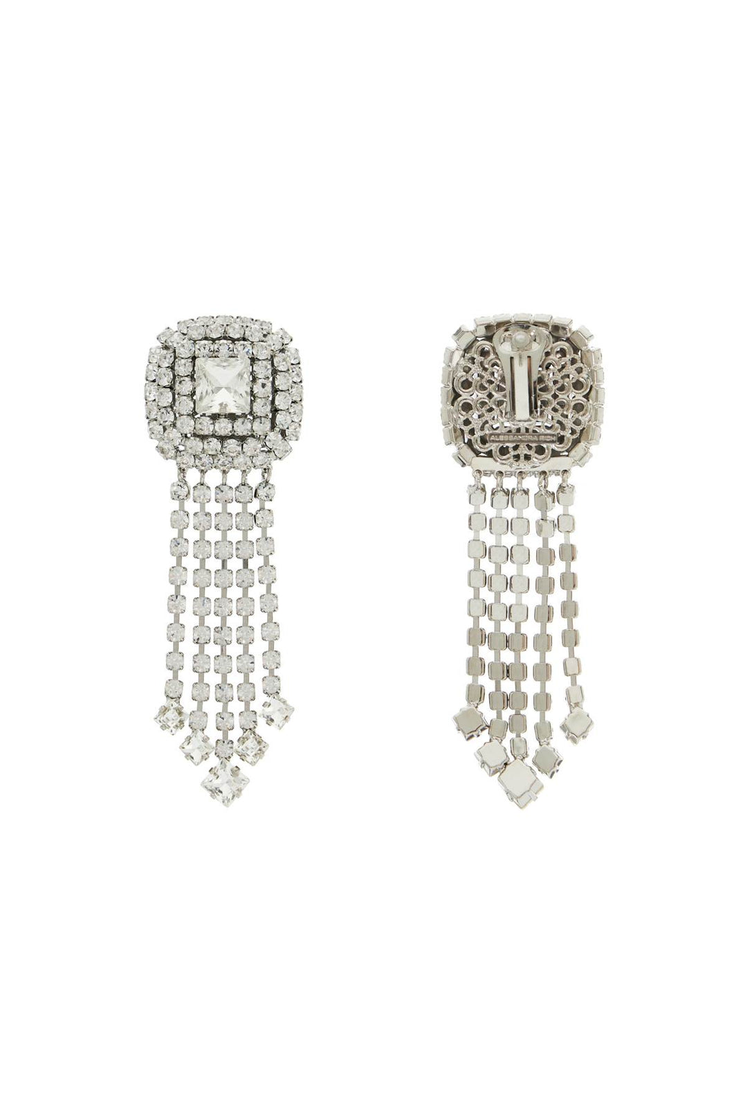 Alessandra Rich dangling clip-on earrings