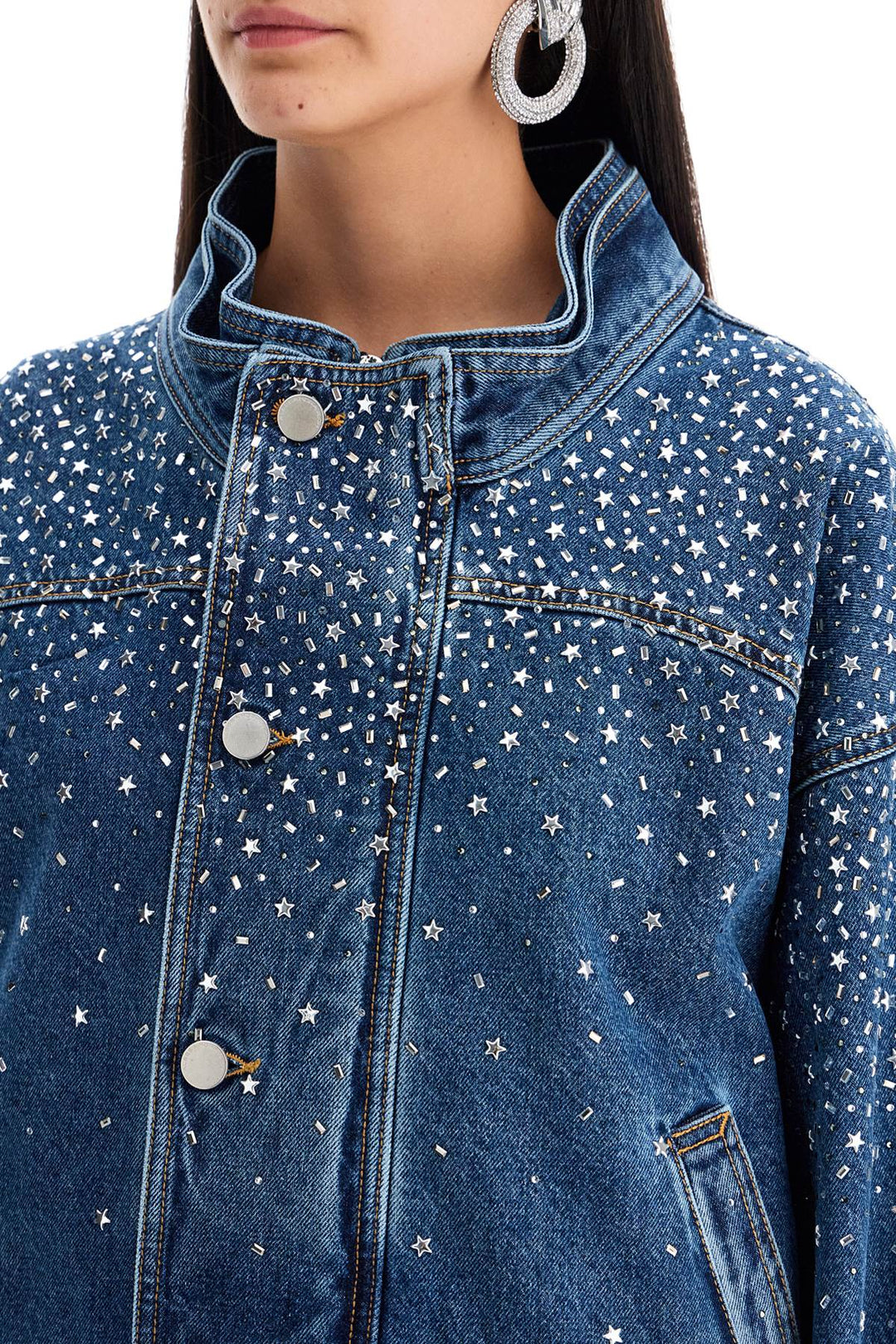 Alessandra Rich denim bomber jacket