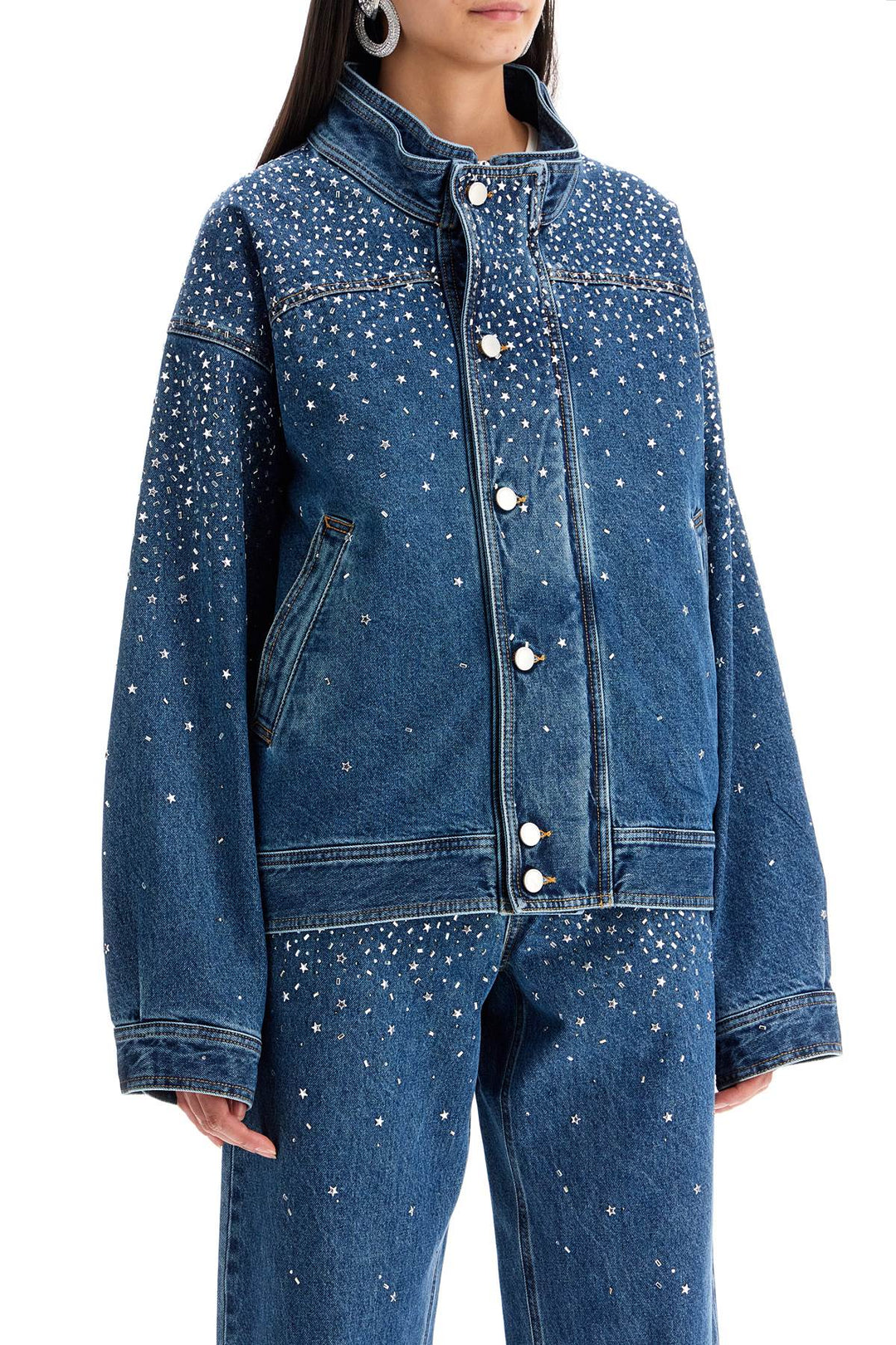 Alessandra Rich denim bomber jacket