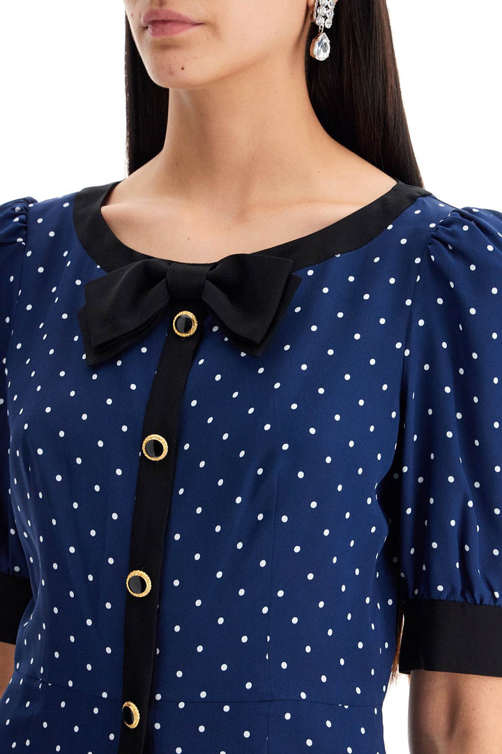 Alessandra Rich silk polka dot mini dress