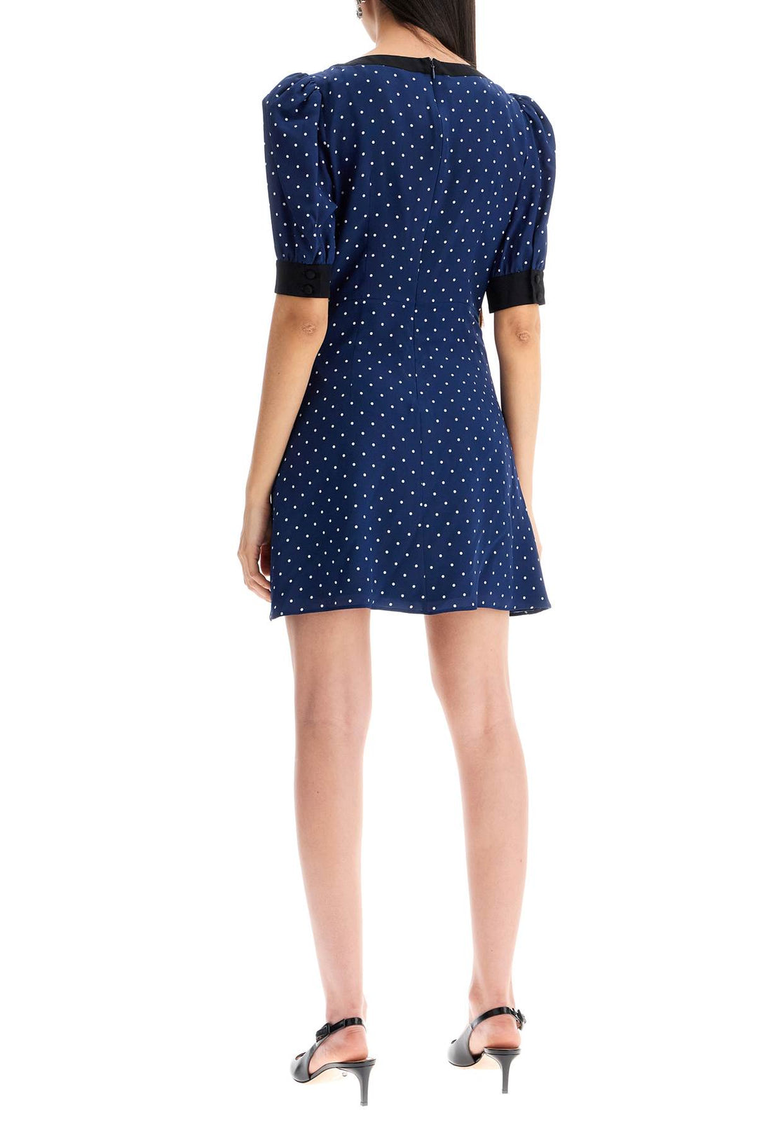 Alessandra Rich silk polka dot mini dress