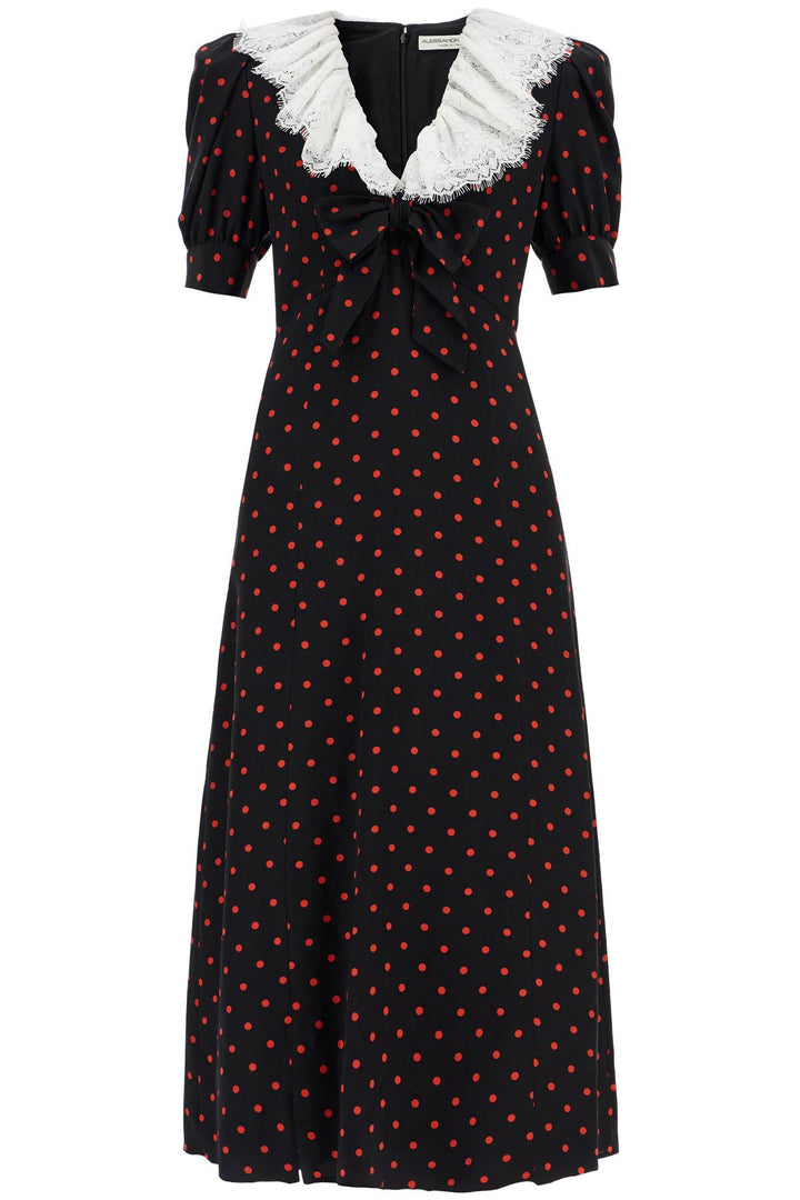 Alessandra Rich polka dot silk midi dress