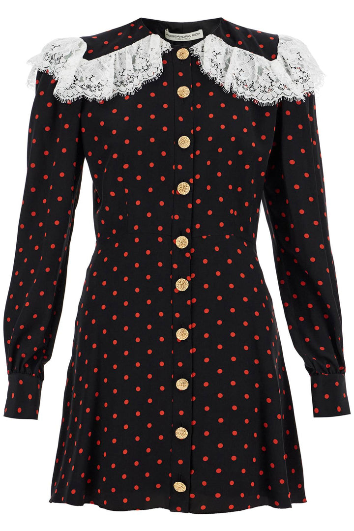 Alessandra Rich silk polka dot mini dress