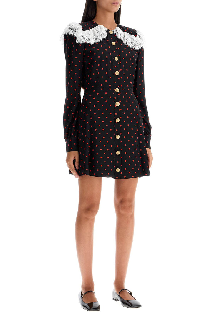 Alessandra Rich silk polka dot mini dress