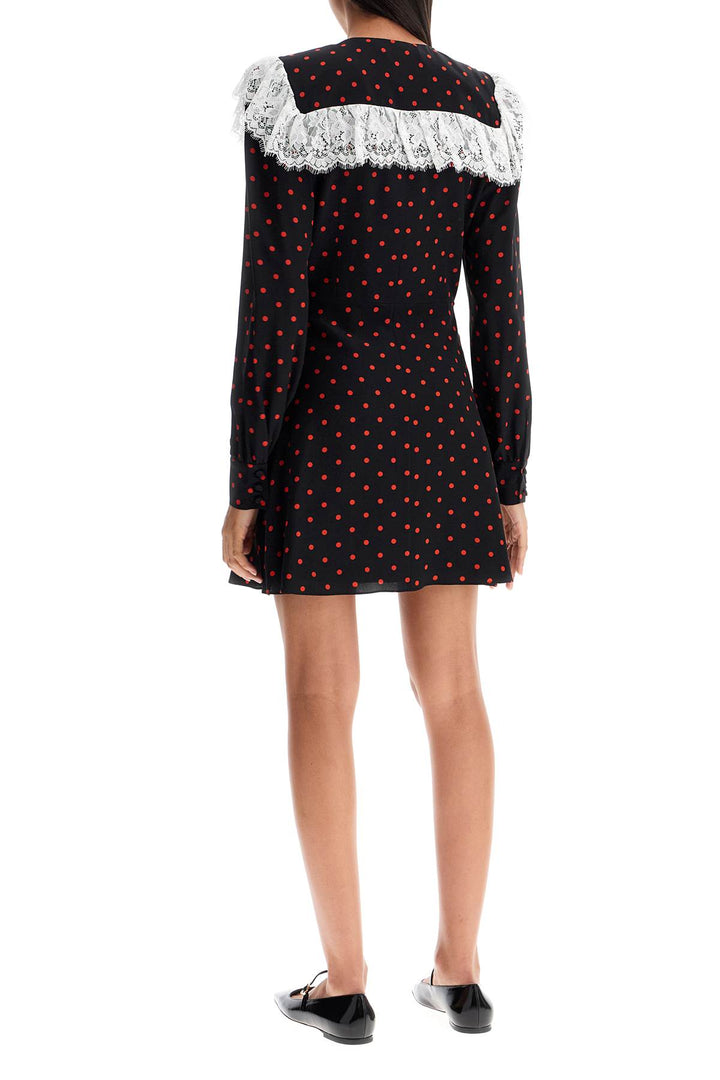 Alessandra Rich silk polka dot mini dress