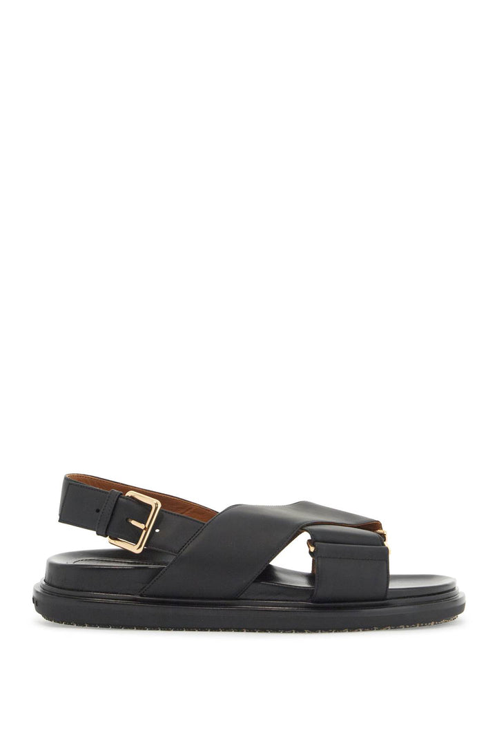 Marni leather fussbett sandals