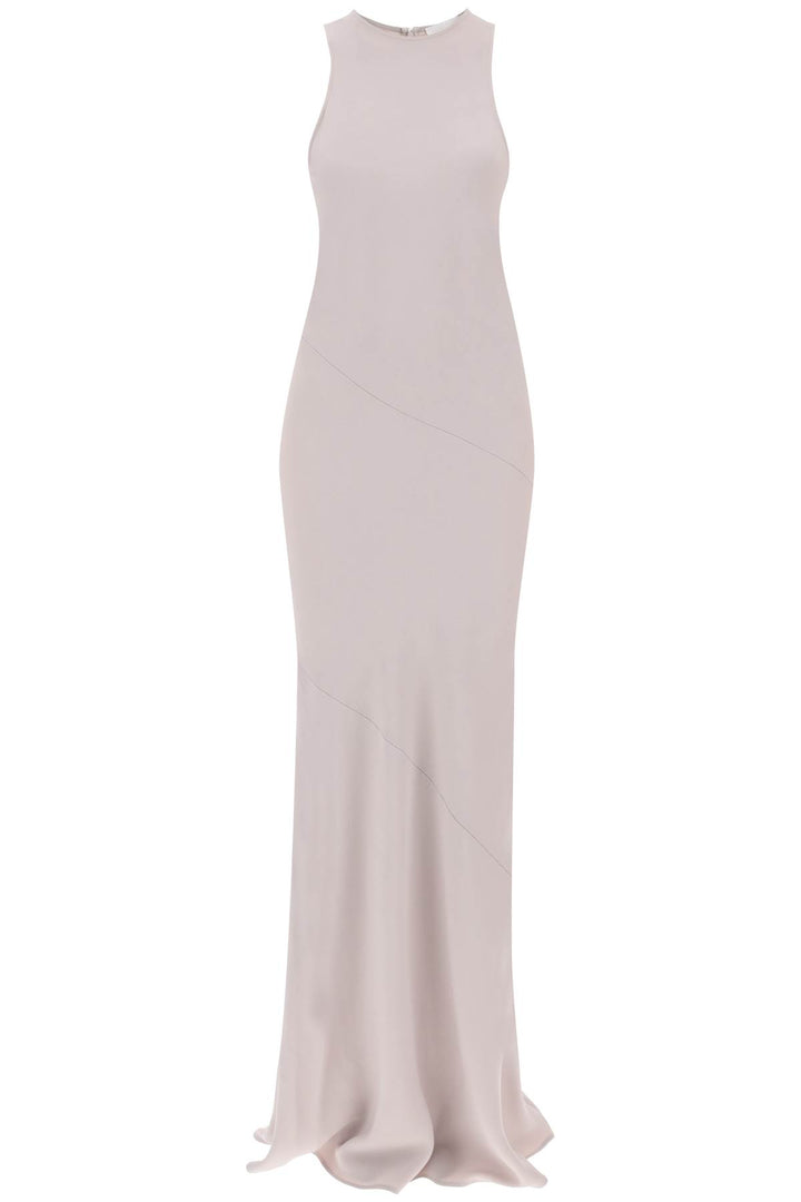 Ami Alexandre Matiussi maxi crepe dress with bias cuts