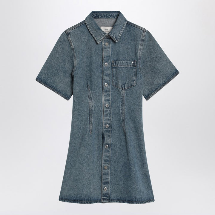 Ami Paris Ami de Coeur denim Mini dress