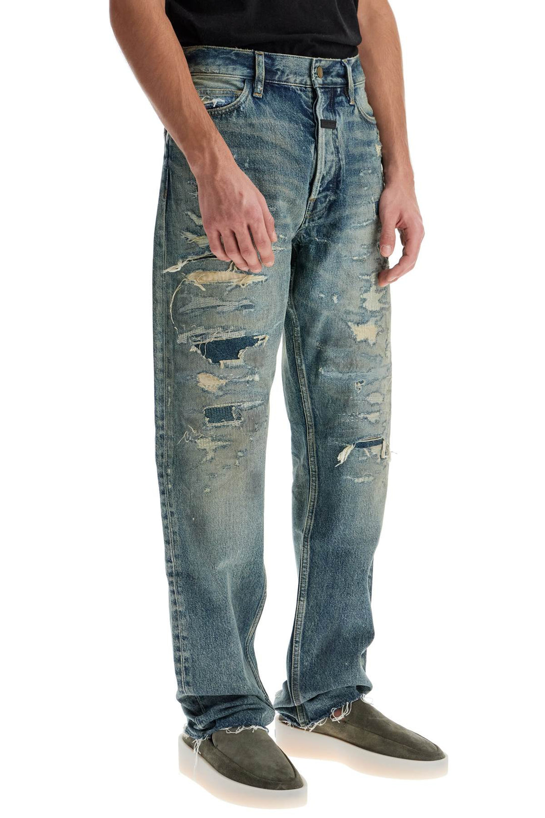 Fear Of God distressed straight cut jeans