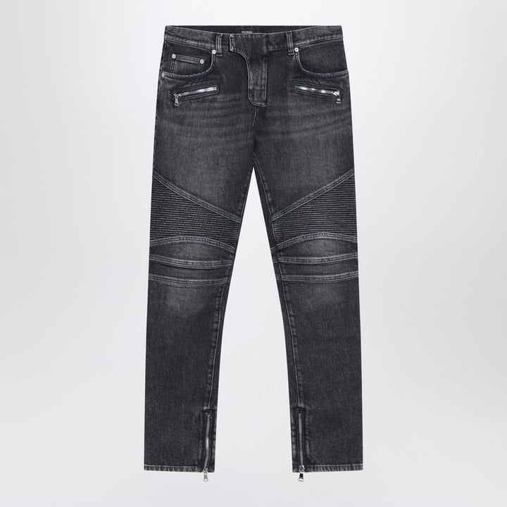 Balmain washed slim biker jeans